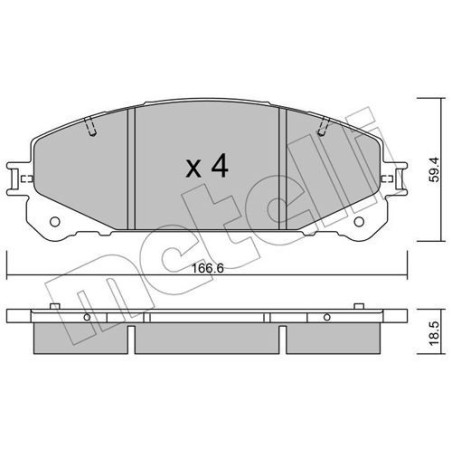 METELLI 22-0938-1 Bremsbeläge