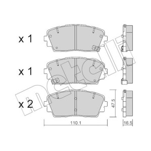 METELLI 22-0941-0 Klocki hamulcowe Przód dla
