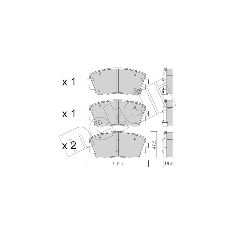 METELLI 22-0941-0 Bremsbeläge Vorne für
