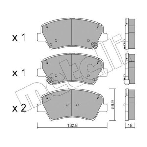 METELLI 22-0944-0 Brake Pads Set Front for