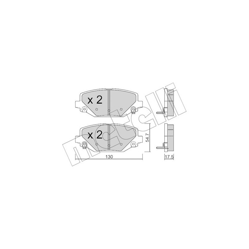 METELLI 22-0947-0 Brake Pads Set Rear for