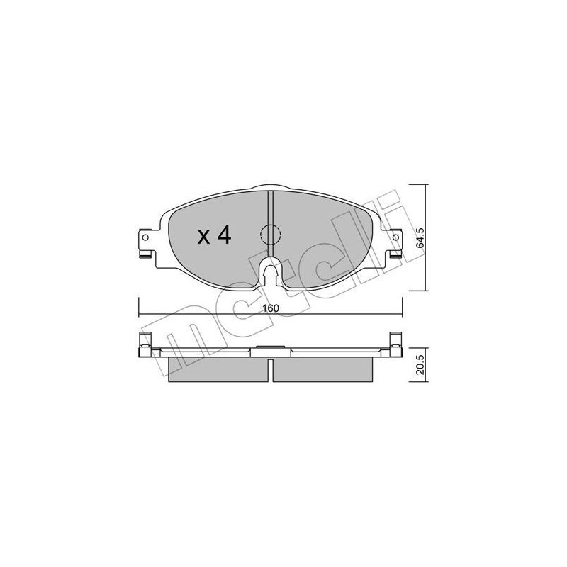 METELLI 22-0950-0 Brake Pads Set Front for