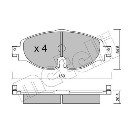 METELLI 22-0950-0 Pastiglie freno Anteriore per