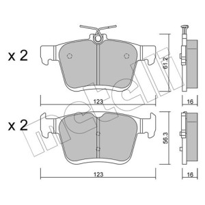 METELLI 22-0951-0 Brake Pads Set