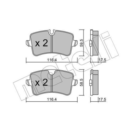 METELLI 22-0955-0 Brake Pads Set