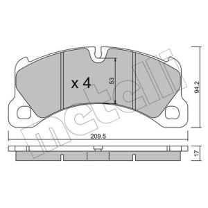 METELLI 22-0956-0 Brake Pads Set Front for