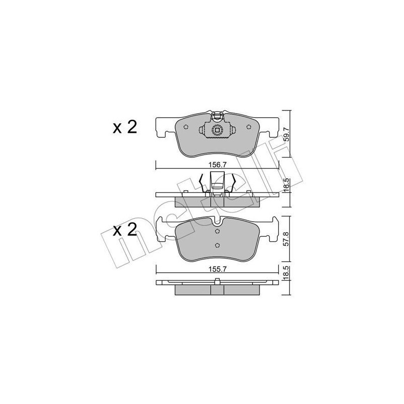METELLI 22-0959-0 Bremsbeläge Vorne für