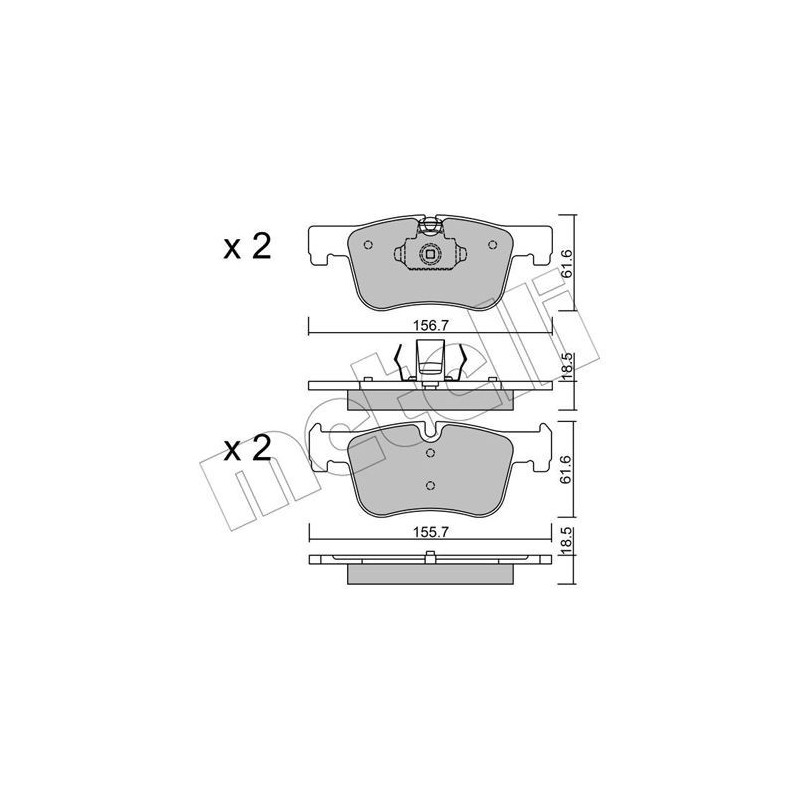 METELLI 22-0960-0 Bremsbeläge Vorne für