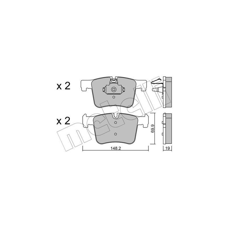 METELLI 22-0961-0 Bremsbeläge Vorne für