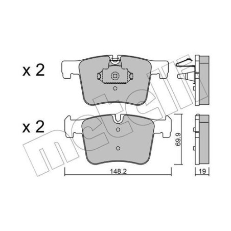 METELLI 22-0961-0 Klocki hamulcowe Przód dla