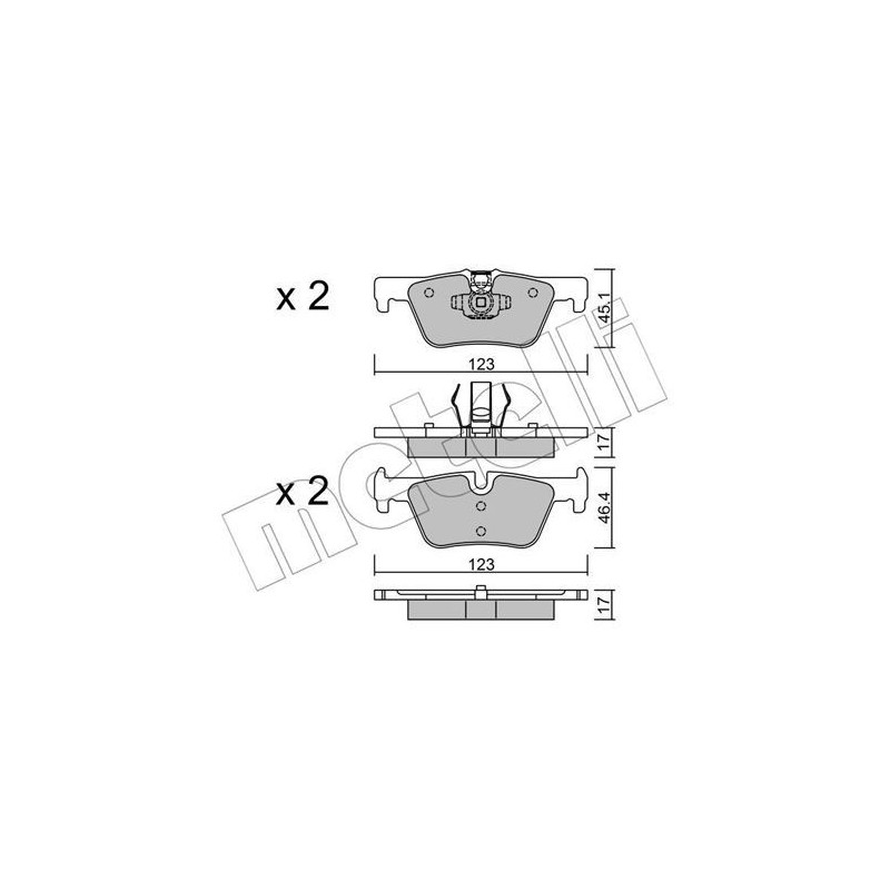 METELLI 22-0962-0 Brake Pads Set