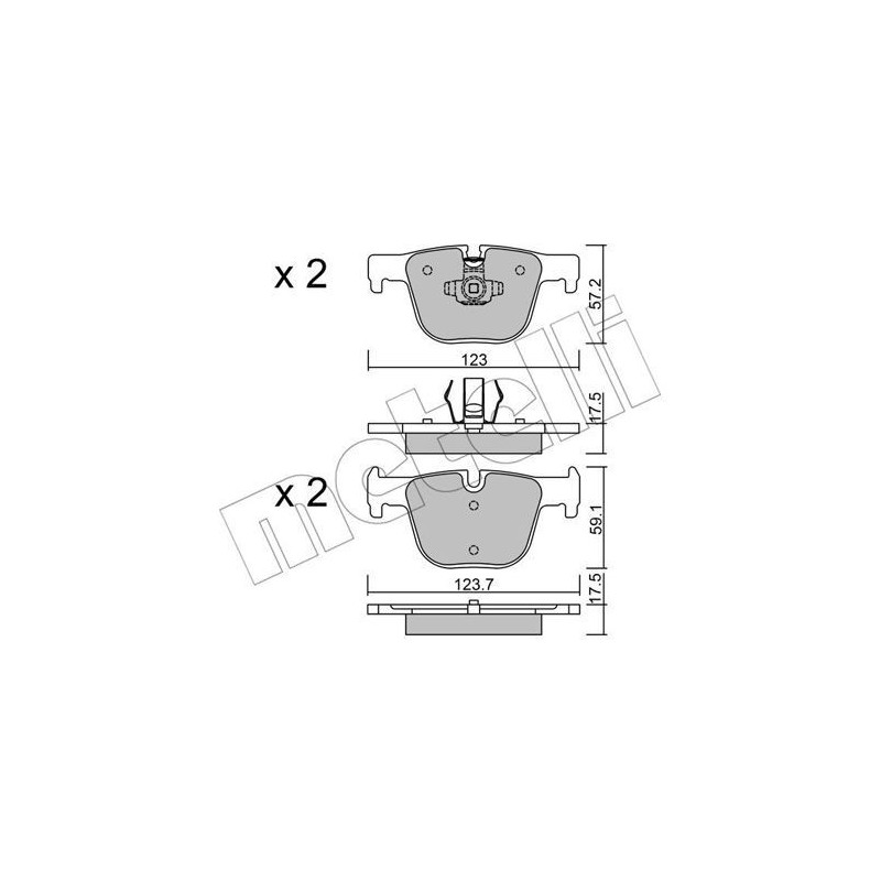 METELLI 22-0963-0 Brake Pads Set
