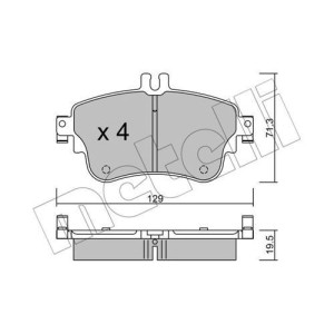 METELLI 22-0964-0 Brzdové platničky