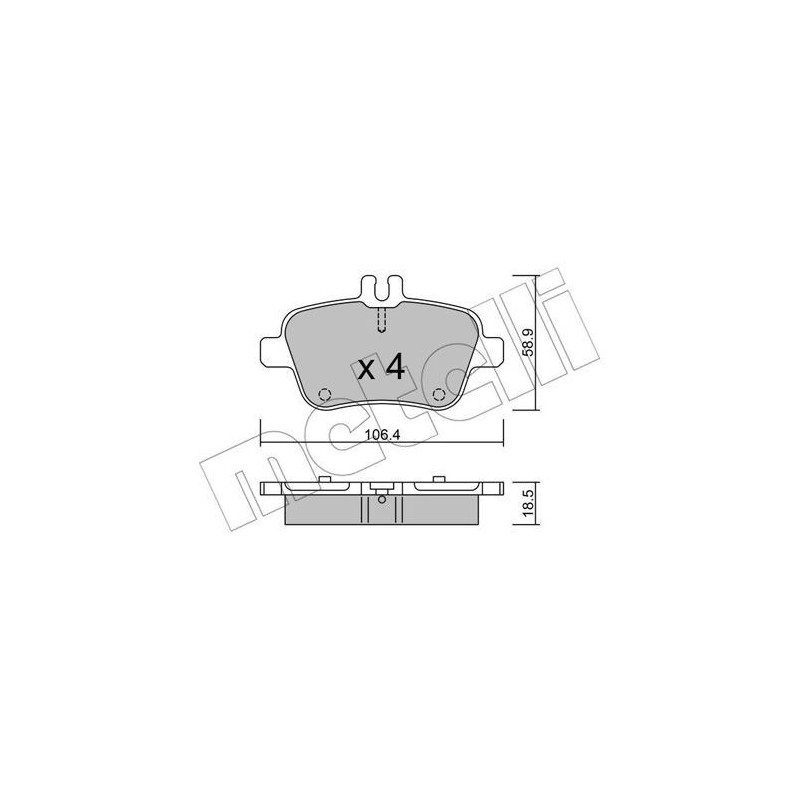 METELLI 22-0966-0 Brzdové platničky