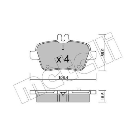 METELLI 22-0966-0 Pastiglie freno