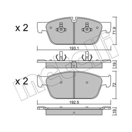 METELLI 22-0967-0 Brake Pads Set
