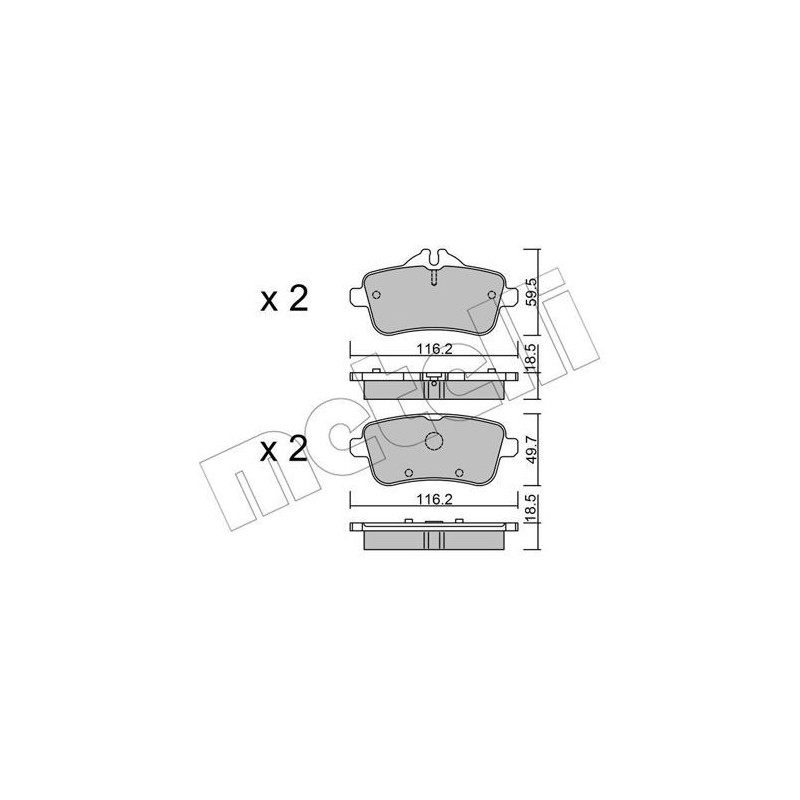 METELLI 22-0968-0 Brake Pads Set