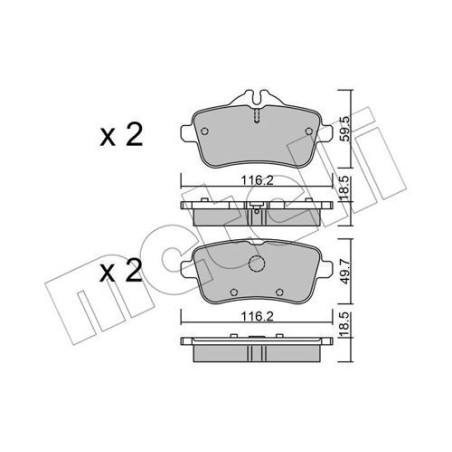 METELLI 22-0968-0 Bremsbeläge