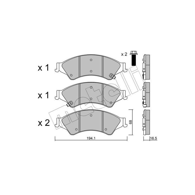 METELLI 22-0971-0 Klocki hamulcowe