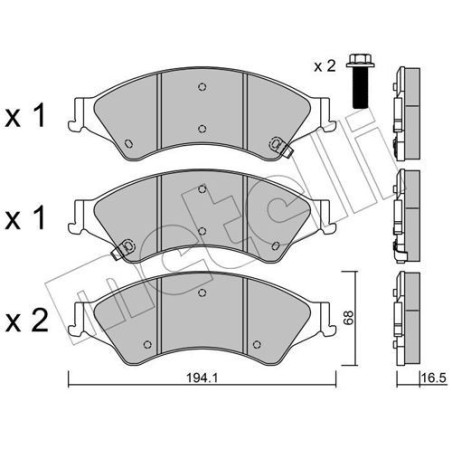 METELLI 22-0971-0 Brzdové destičky