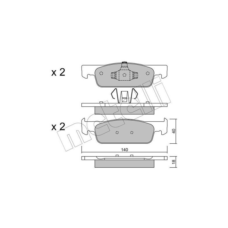 METELLI 22-0975-0 Pastiglie freno