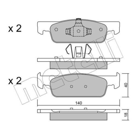 METELLI 22-0975-0 Brake Pads Set