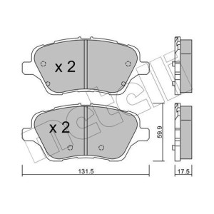 METELLI 22-0976-0 Brzdové platničky Predné pre