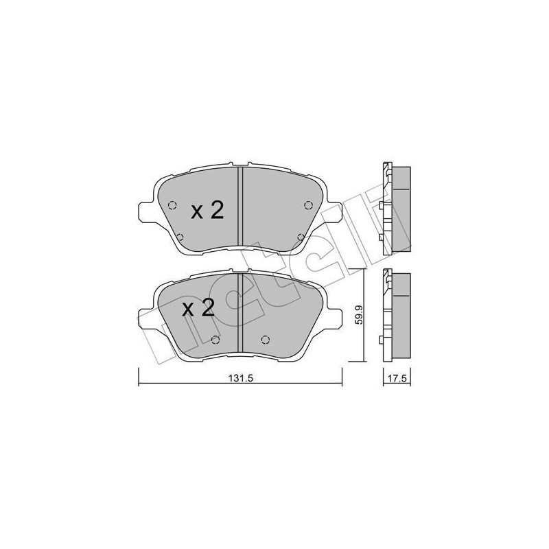 METELLI 22-0976-0 Pastillas de freno Delantero para