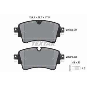 TEXTAR 2230801 Brake Pads Set Rear for A4 A5 A6 Q5 Q7 A8 A7 Touareg
