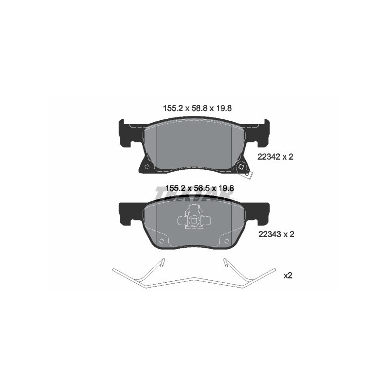 TEXTAR 2234201 Brake Pads Set Front for Astra Cruze