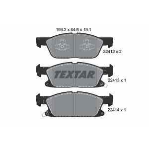 TEXTAR 2241201 Pastillas de freno delantero para Edge Galaxy S-Max Kuga Focus