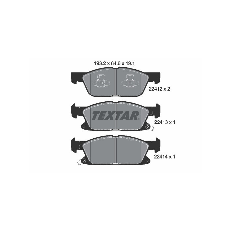 TEXTAR 2241201 Plaquettes de frein avant pour Edge Galaxy S-Max Kuga Focus