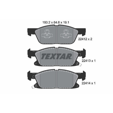 TEXTAR 2241201 Plaquettes de frein avant pour Edge Galaxy S-Max Kuga Focus