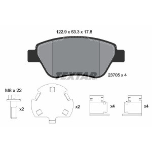 TEXTAR 2370507 Plaquettes de frein avant pour Fiat Doblo