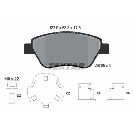 TEXTAR 2370507 Bremsbeläge Vorne für
