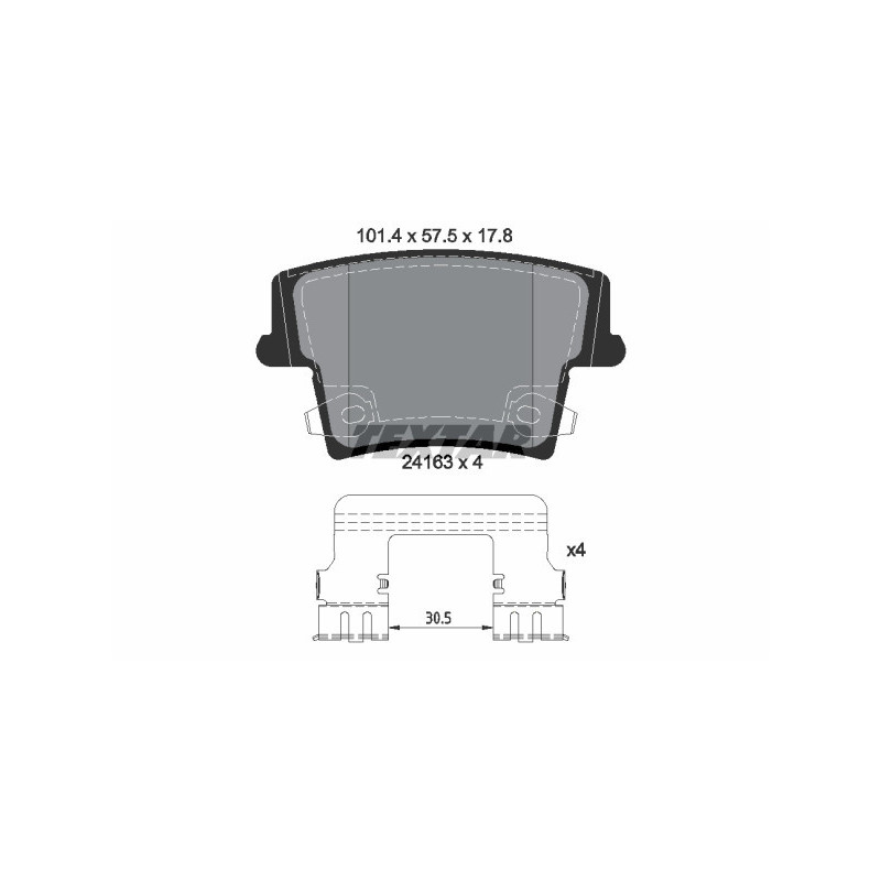 TEXTAR 2416303 Brake Pads Set Rear for 300 Charger Challenger Thema
