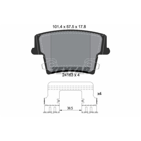TEXTAR 2416303 Pastillas de freno trasero para 300 Charger Challenger Thema