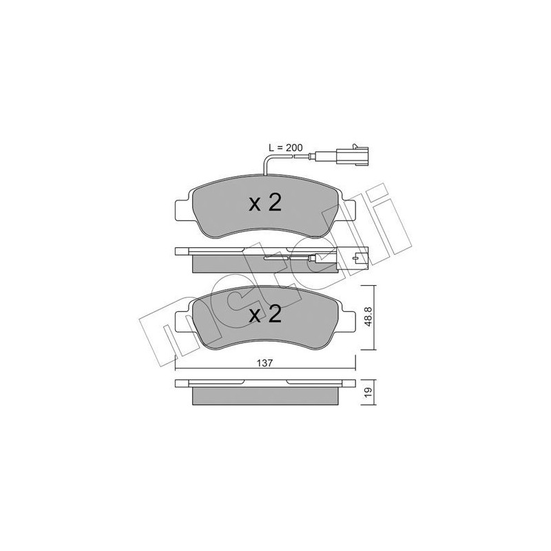 METELLI 22-0710-1 Brake Pads Set Rear for