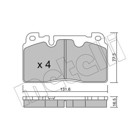 METELLI 22-0979-0 Klocki hamulcowe Przód dla