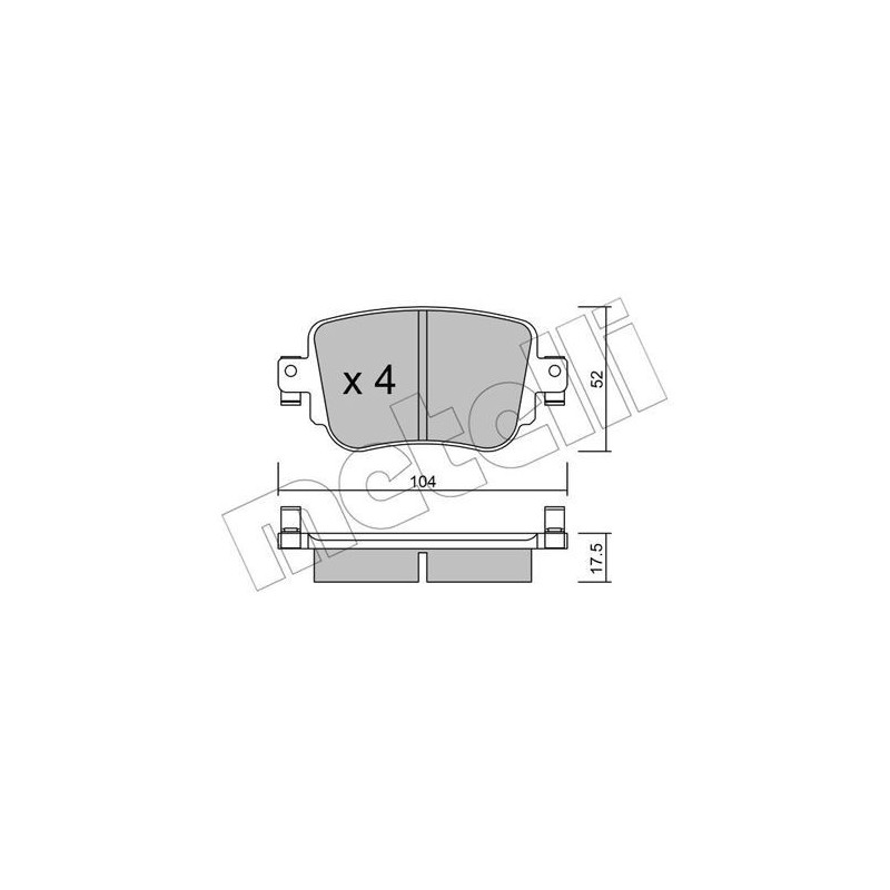 METELLI 22-0980-0 Brake Pads Set Rear for