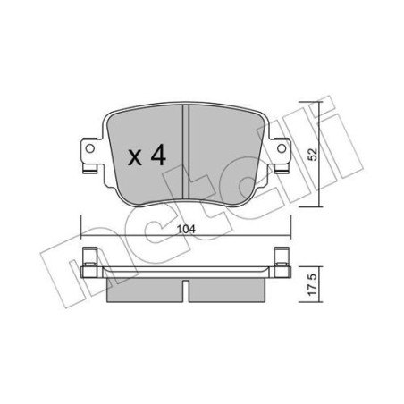 METELLI 22-0980-0 Brake Pads Set Rear for
