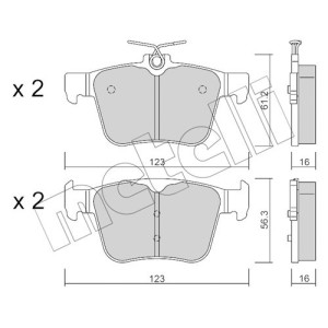 METELLI 22-0981-0 Pastiglie freno