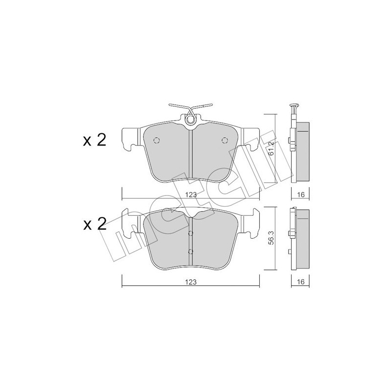METELLI 22-0981-0 Brake Pads Set