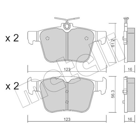 METELLI 22-0981-0 Bremsbeläge
