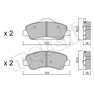 METELLI 22-0982-0 Plaquettes de frein