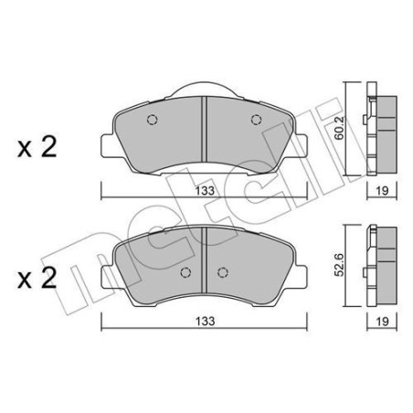 METELLI 22-0982-0 Plaquettes de frein