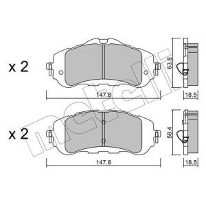METELLI 22-0983-0 Brake Pads Set Front for