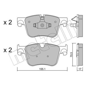 METELLI 22-0985-0 Bremsbeläge Vorne für