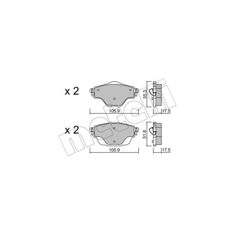 METELLI 22-0988-0 Brake Pads Set