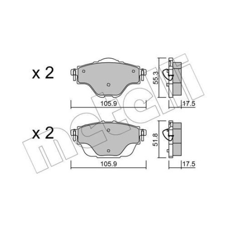 METELLI 22-0988-0 Pastiglie freno